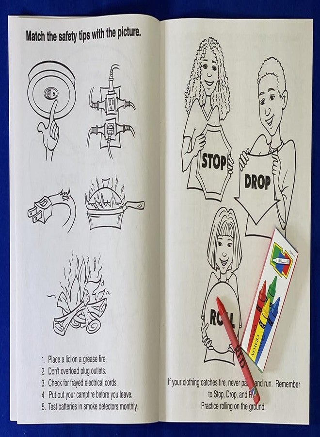 ZOCO - Fire Safety for Kids - Firefighter Coloring Books (50 Bulk Pack, with Crayons) - Fire Prevention Week Items - Birthday Party Favors & Activities - Image 5